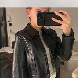 Stand Studio Black Leather Jacket